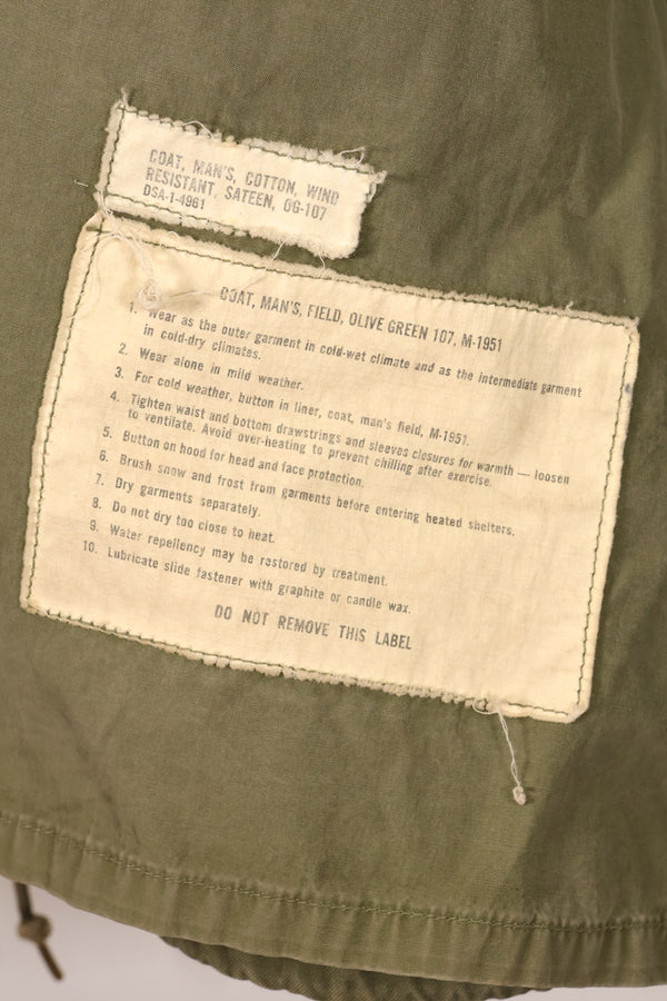 1960年代前半ロット　M-R　アメリカ軍　M51　フィールドジャケット　ライナー付き　中古品