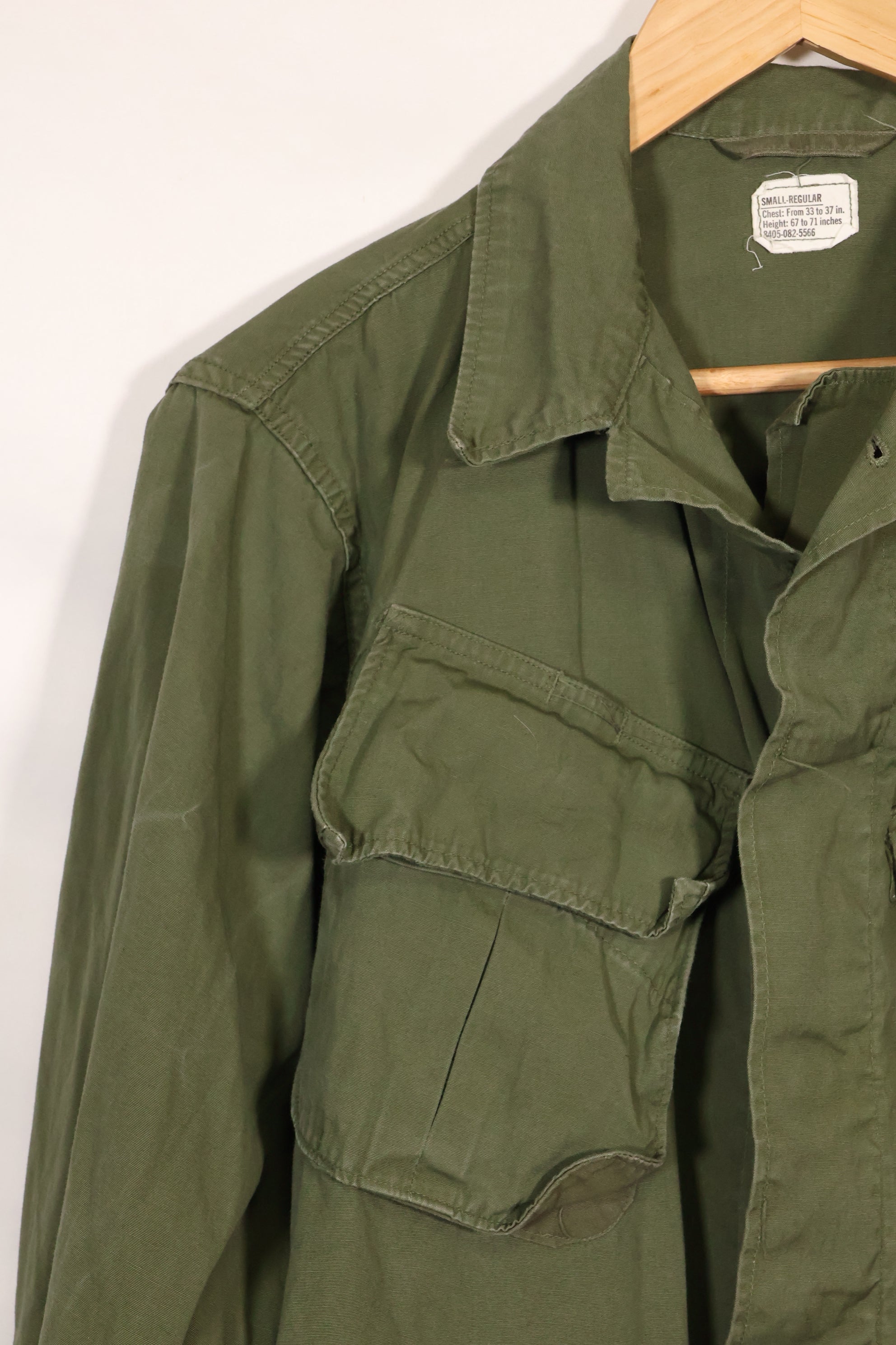 เสื้อแจ็คเก็ต Jungle Fatigue รุ่น SR 2nd Model ประมาณปี 1966-67 (ไม่มี Epaulettes) - มือสอง