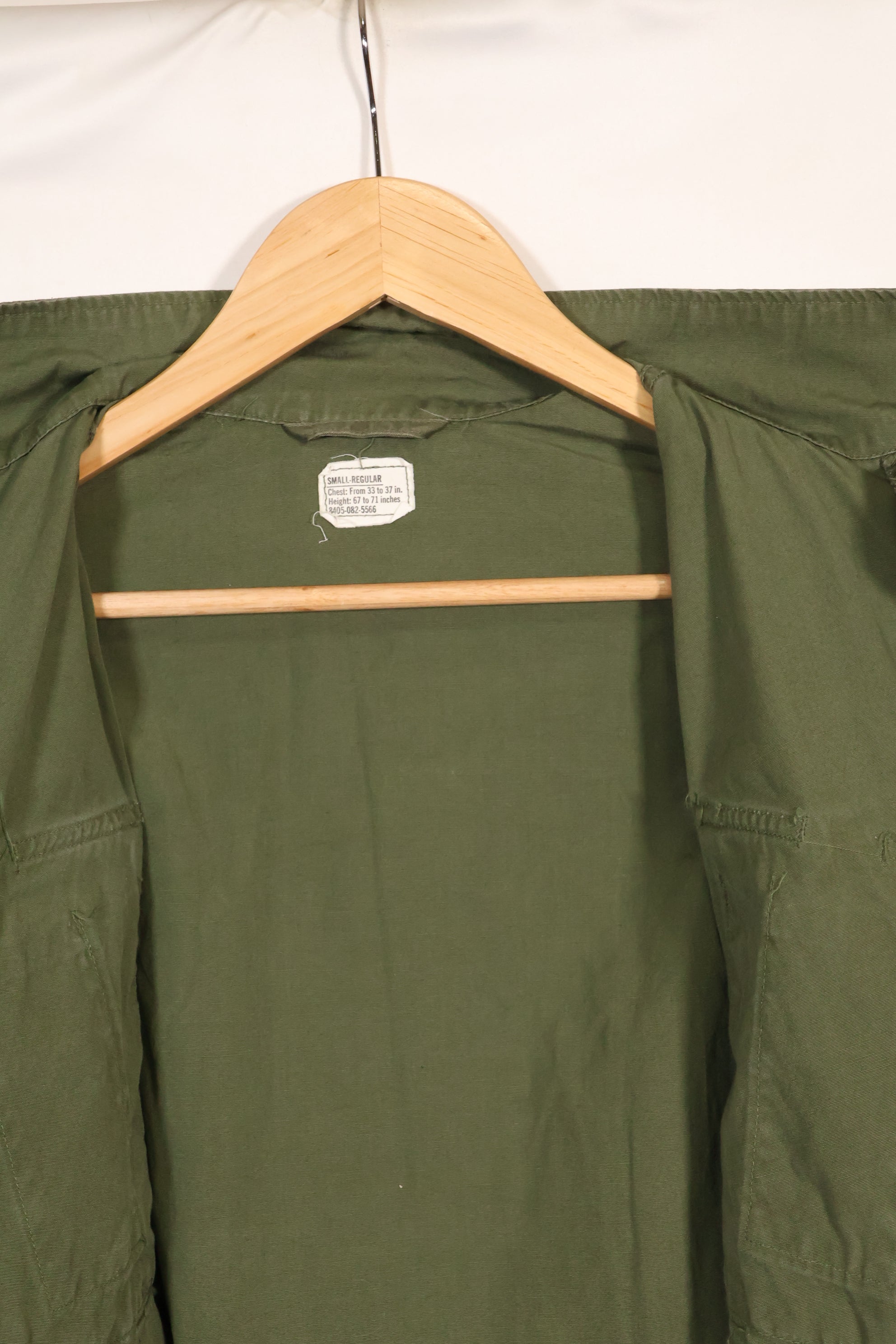 เสื้อแจ็คเก็ต Jungle Fatigue รุ่น SR 2nd Model ประมาณปี 1966-67 (ไม่มี Epaulettes) - มือสอง