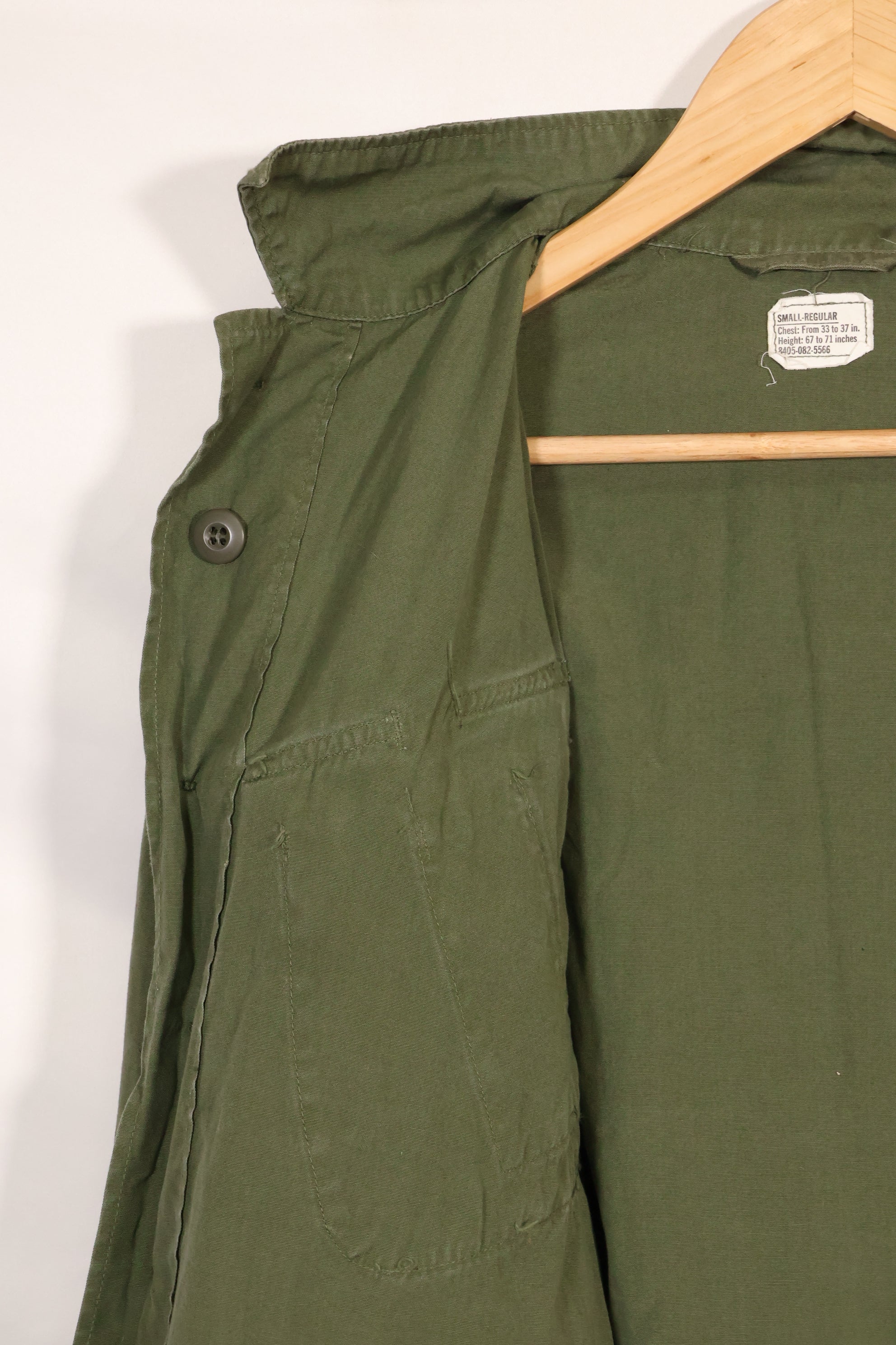 เสื้อแจ็คเก็ต Jungle Fatigue รุ่น SR 2nd Model ประมาณปี 1966-67 (ไม่มี Epaulettes) - มือสอง