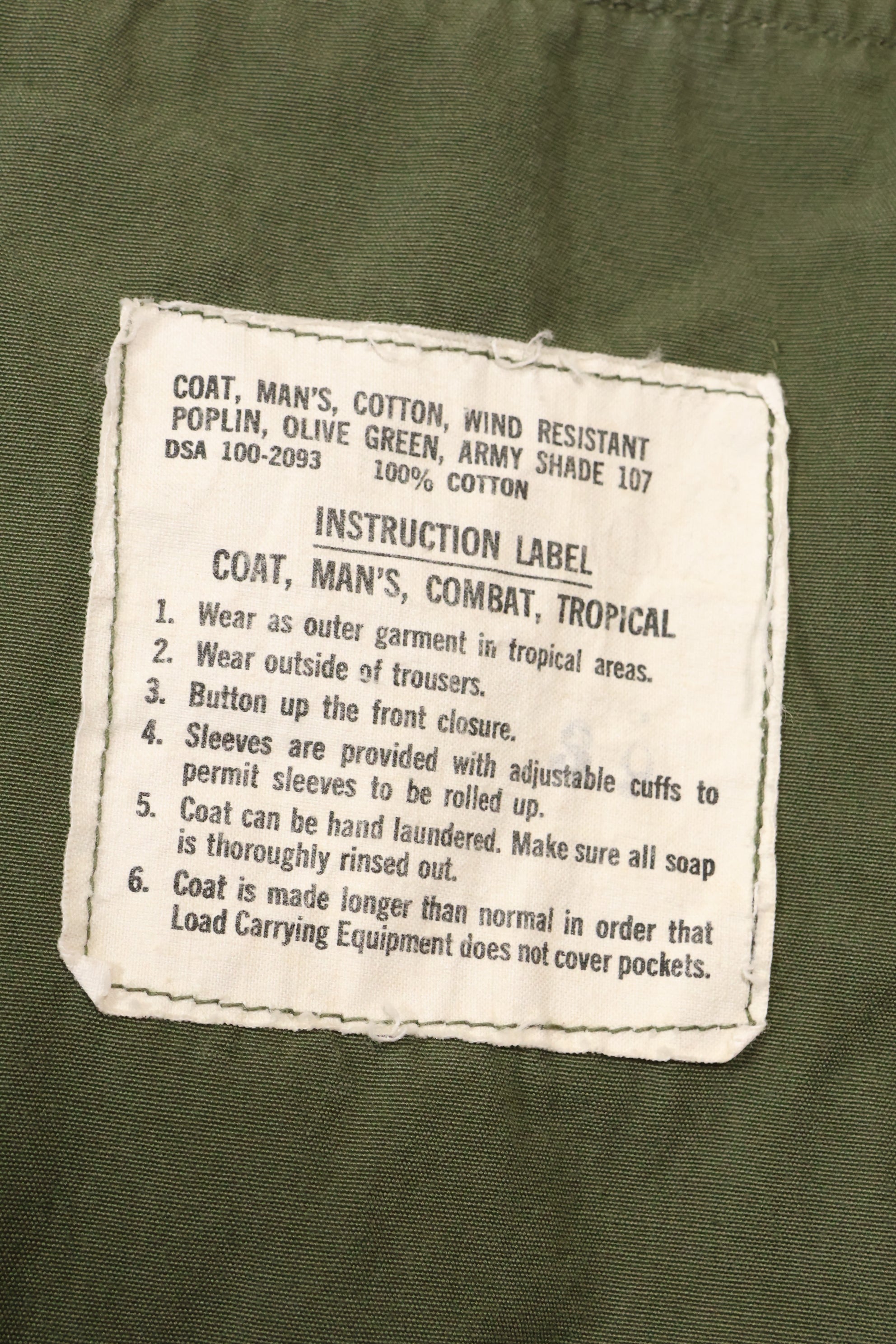 เสื้อแจ็คเก็ต Jungle Fatigue รุ่น SR 2nd Model ประมาณปี 1966-67 (ไม่มี Epaulettes) - มือสอง