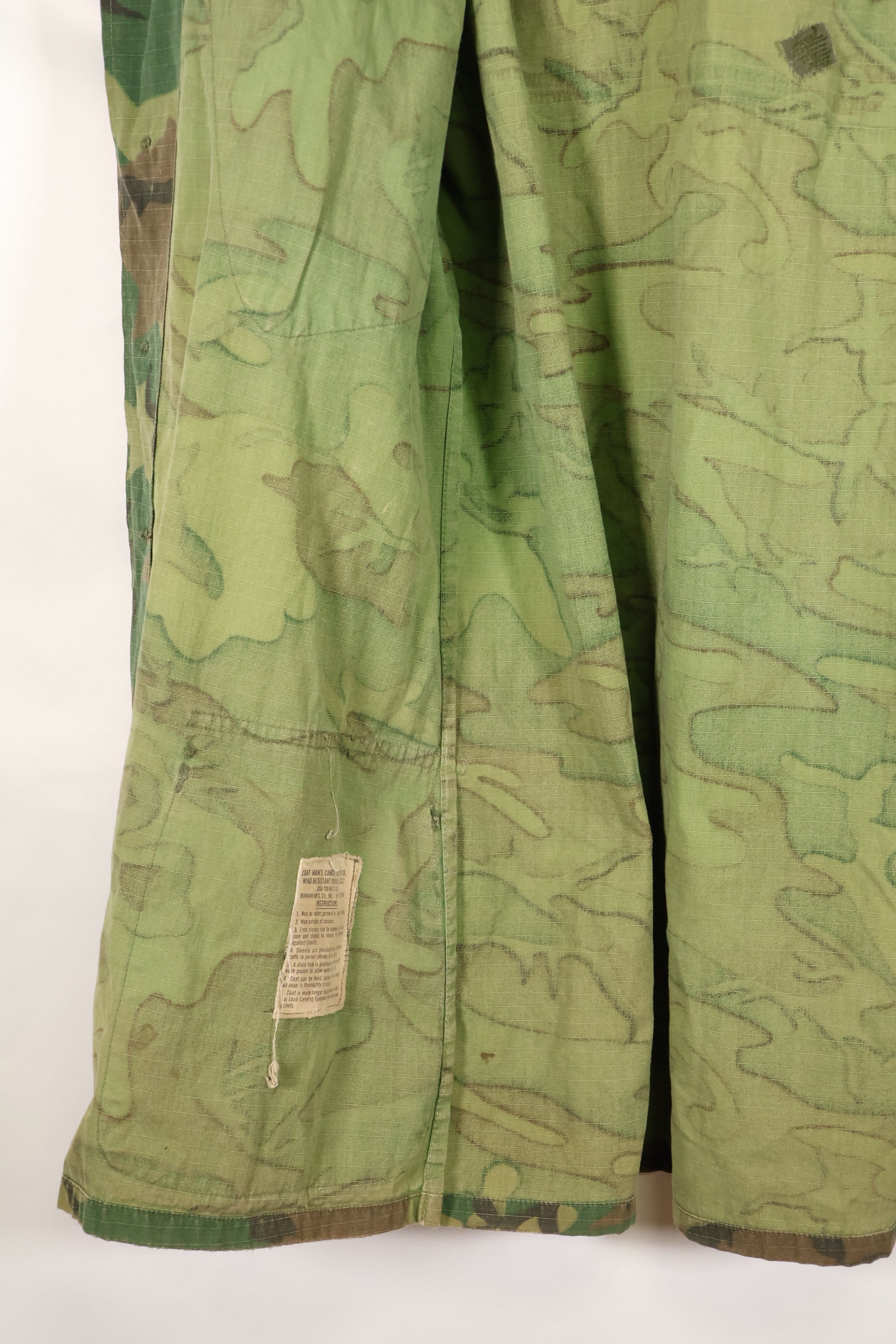 1968 Contract L-R Ripstop ERDL Camouflage Jungle Fatigue Jacket in good used condition