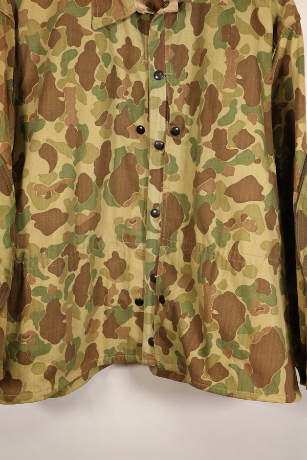 1942~43年頃　アメリカ軍　USMC　フロッグスキン迷彩　3rd Model パラマリーンジャケット　ほぼ未使用品　改造あり