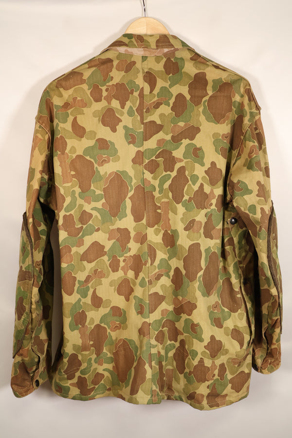 1942~43年頃　アメリカ軍　USMC　フロッグスキン迷彩　3rd Model パラマリーンジャケット　ほぼ未使用品　改造あり