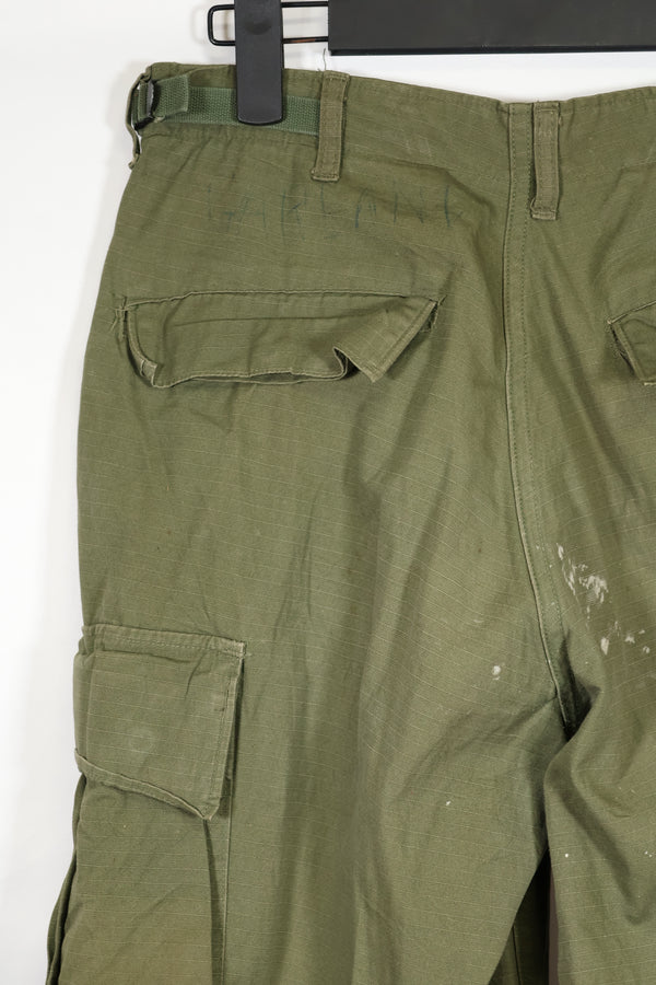 実物　1969年製　4th Model ジャングルファティーグ　SMALL-SHORT　パンツ　中古品