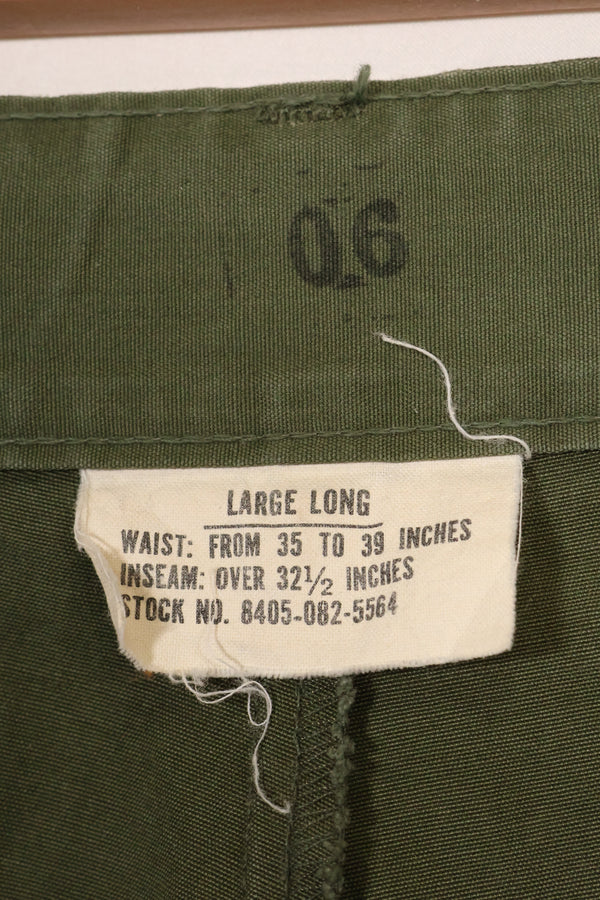 กางเกงขายาว Jungle Fatigue รุ่น 3 ปี 1967 LL มือสอง ตัดเย็บชายขาด