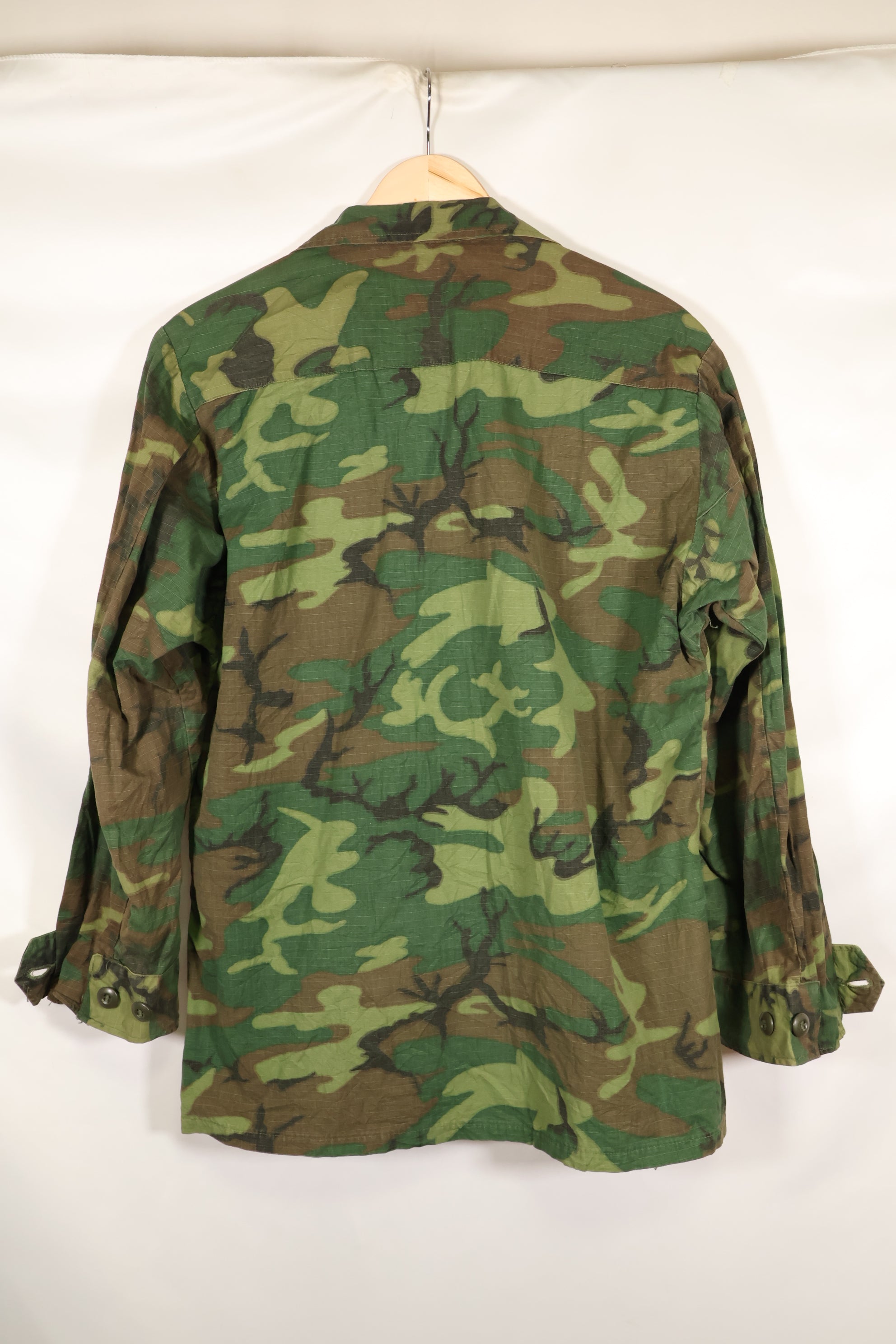 1969年契約　M-S　リップストップ　ERDL迷彩　ジャングルファティーグ　ジャケット　褪色あり　中古品