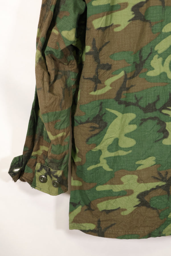 1969年契約　M-S　リップストップ　ERDL迷彩　ジャングルファティーグ　ジャケット　褪色あり　中古品