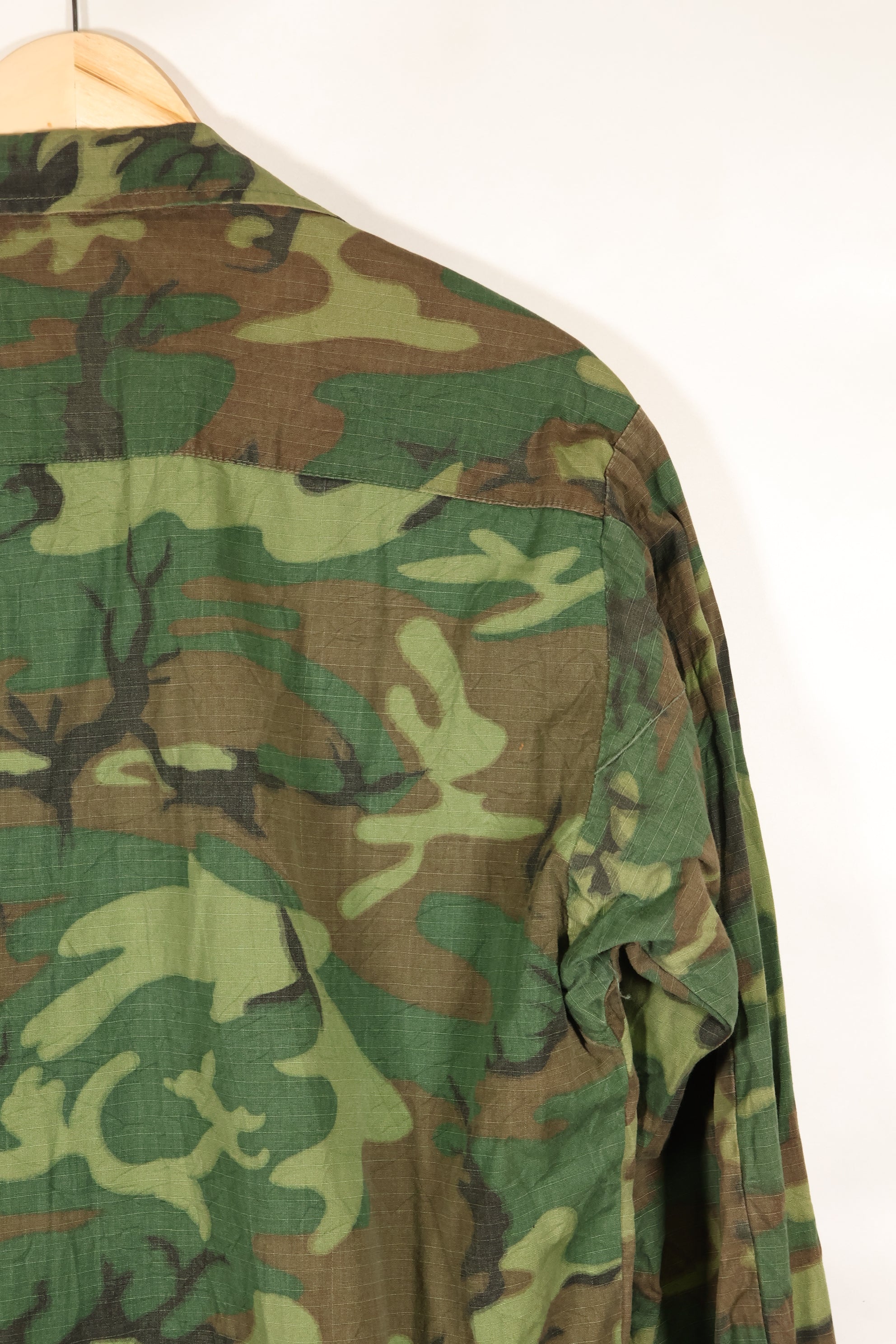 1969年契約　M-S　リップストップ　ERDL迷彩　ジャングルファティーグ　ジャケット　褪色あり　中古品