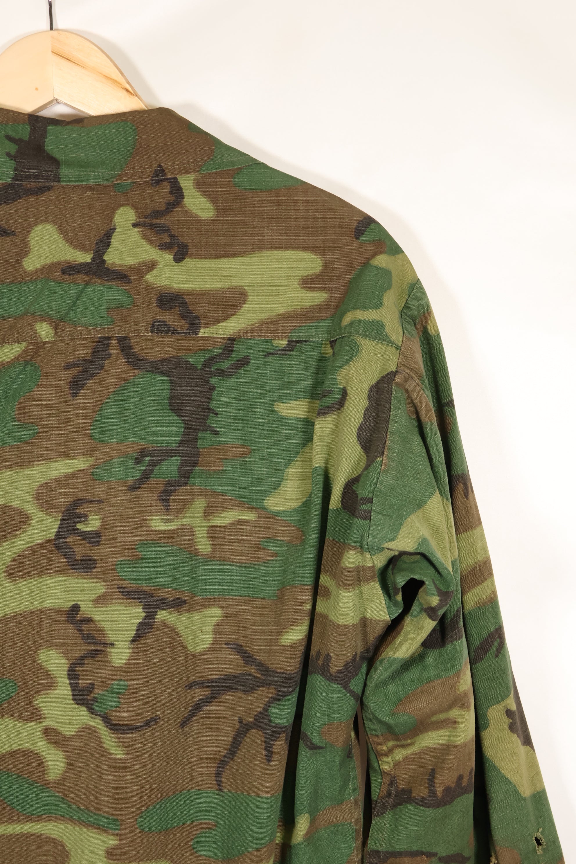 1969年契約　M-S　リップストップ　ERDL迷彩　ジャングルファティーグ　ジャケット　褪色あり　中古品  B