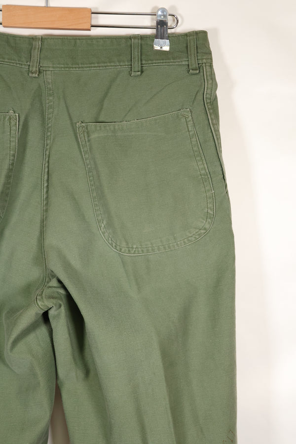 1960's lot, estimated 34 degrees USMC P-56 utility pants, used.