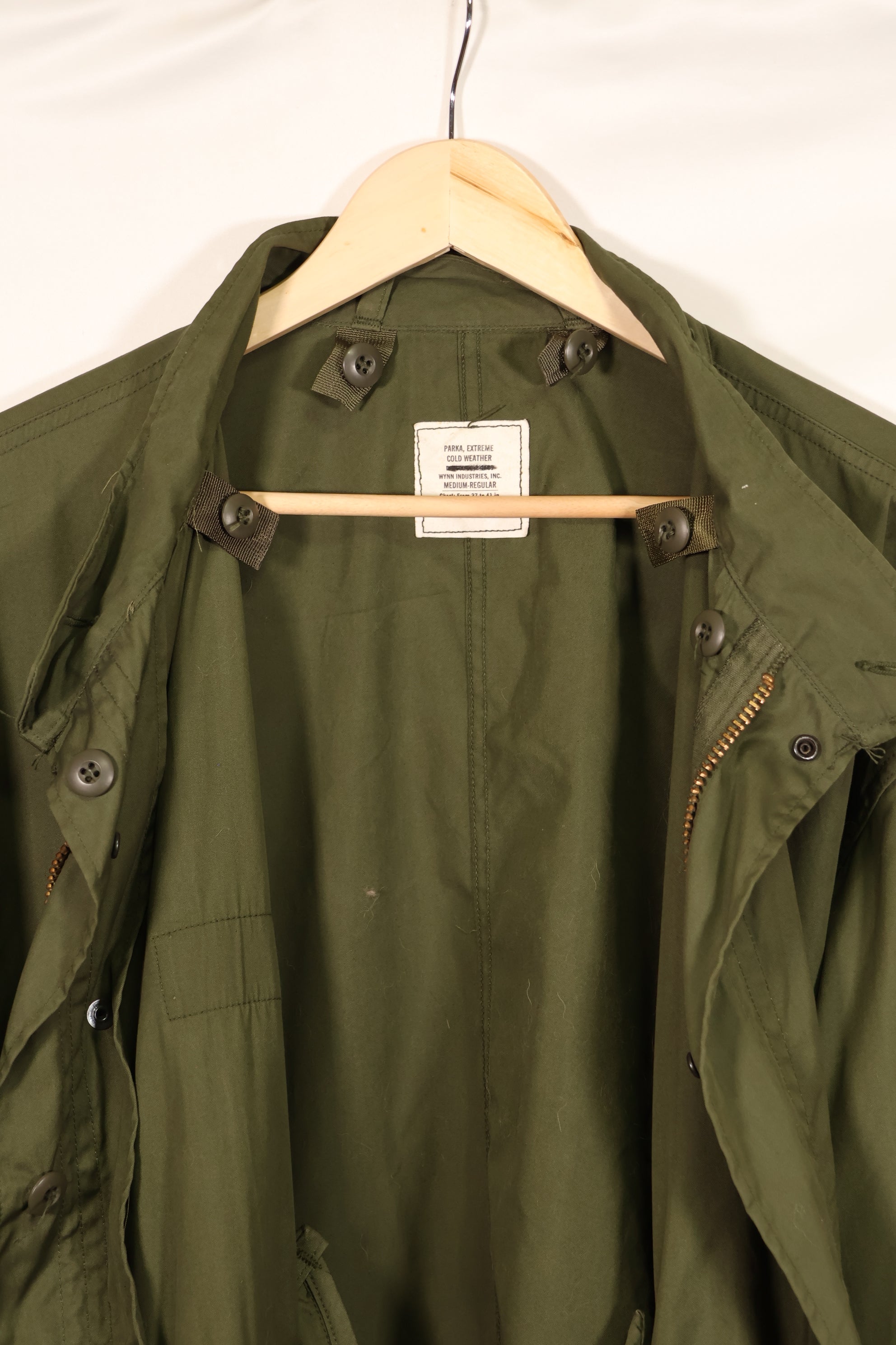 Real Combination M65 field parka coyote fur pile liner jacket, unused.