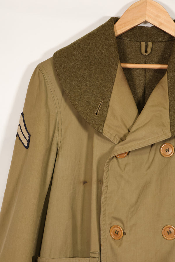 実物　1940年代　アメリカ軍　マッキーノコート　ジープコート　中古品　パッチ後付け