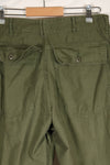1968 Contract 32x31 US Army OG-107 Utility Pants Baker Pants Used B