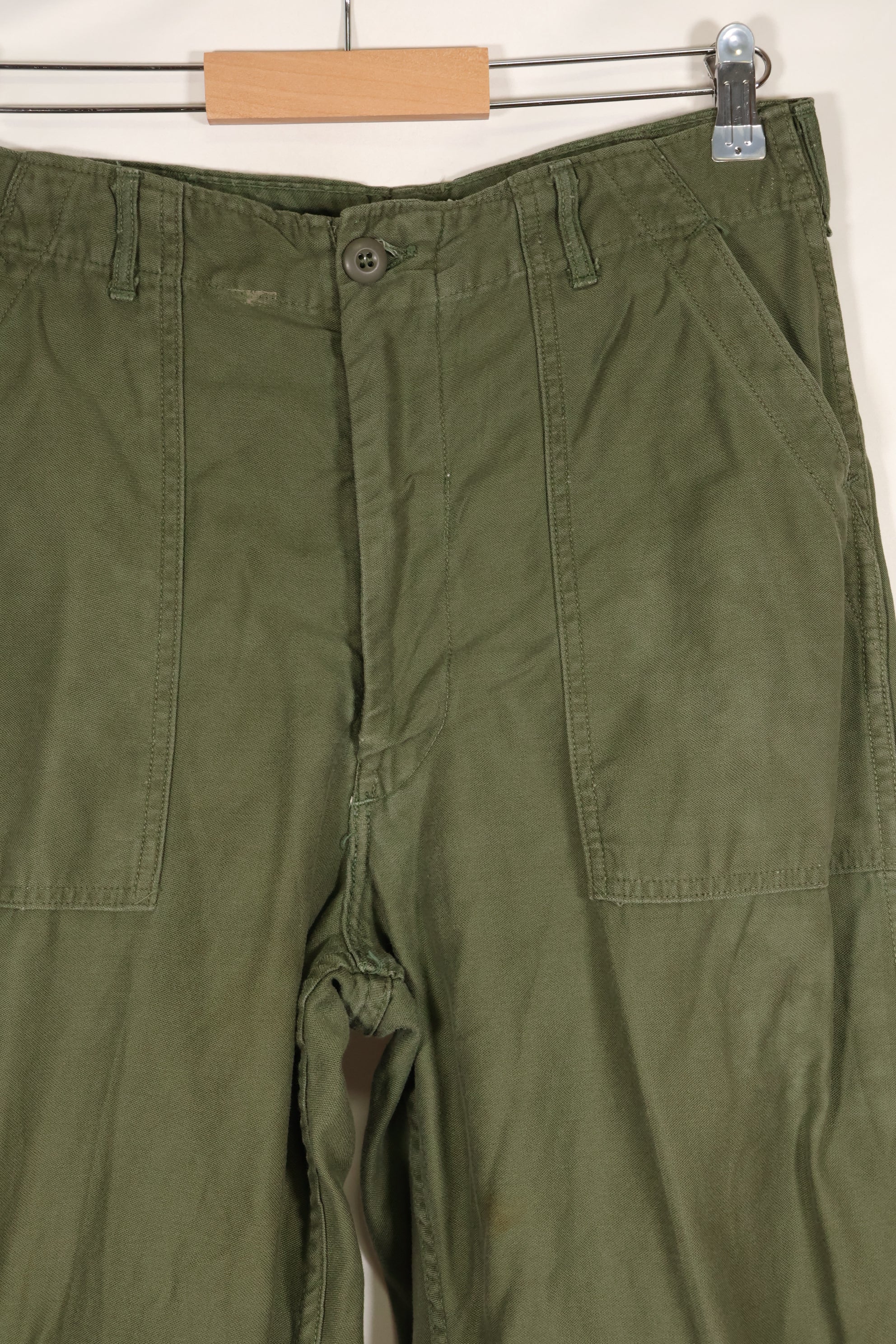 สัญญาปี 1968 ขนาด 32x31 กองทัพสหรัฐอเมริกา OG-107 กางเกงยูทิลิตี้ กางเกงเบเกอร์ มือสอง