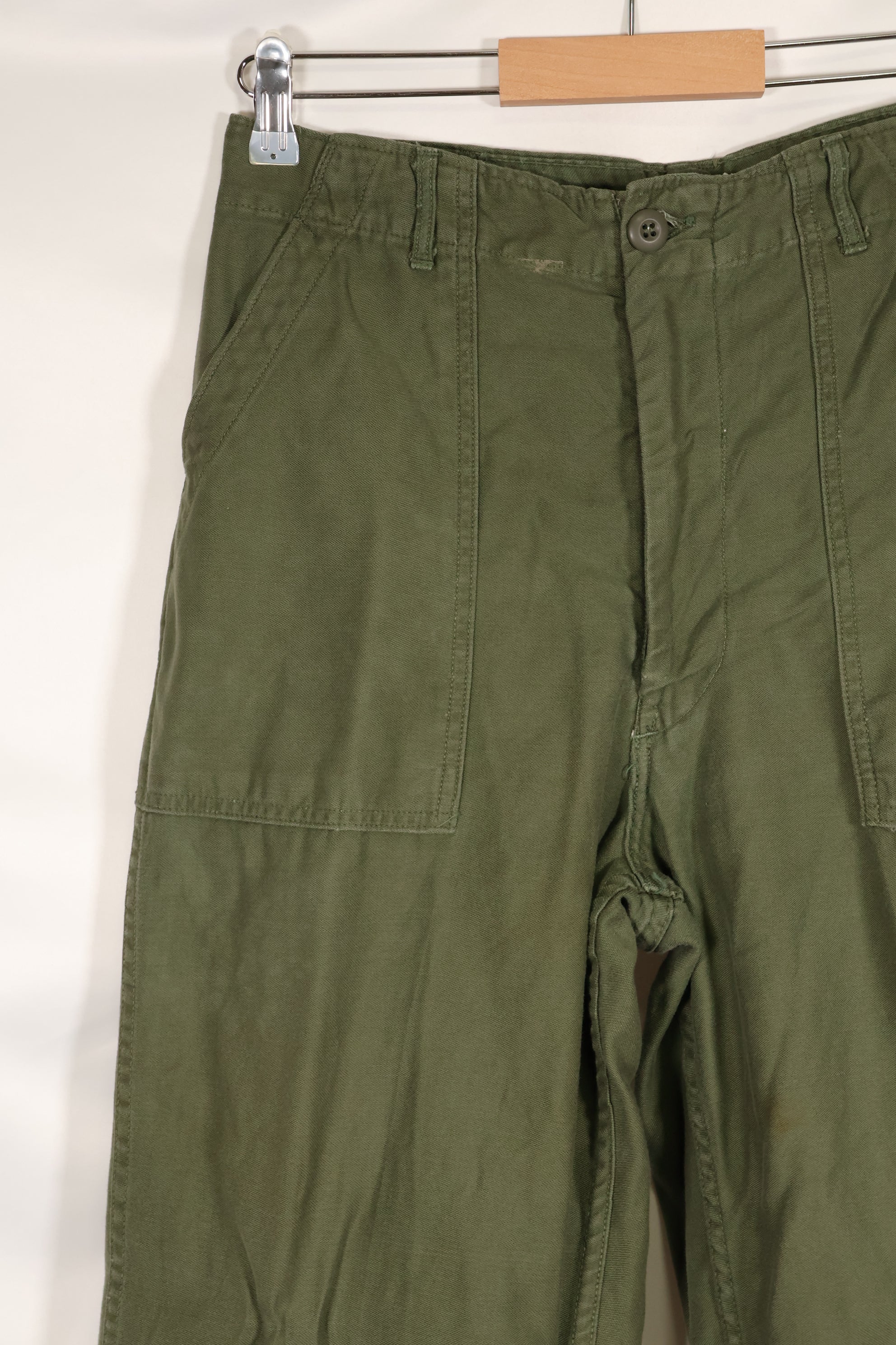 สัญญาปี 1968 ขนาด 32x31 กองทัพสหรัฐอเมริกา OG-107 กางเกงยูทิลิตี้ กางเกงเบเกอร์ มือสอง