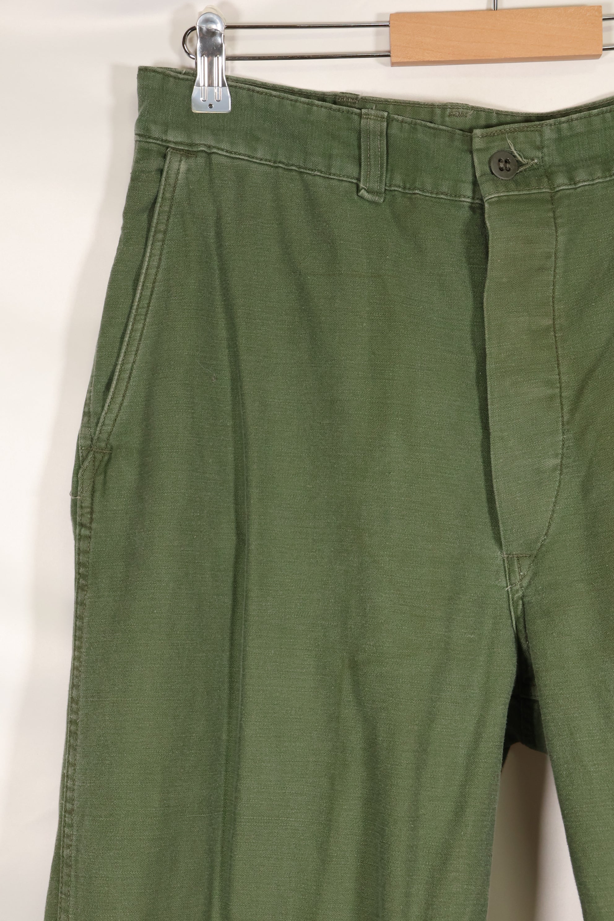 1950s-60s estimated 34 USMC P-56 utility pants, used with fading.