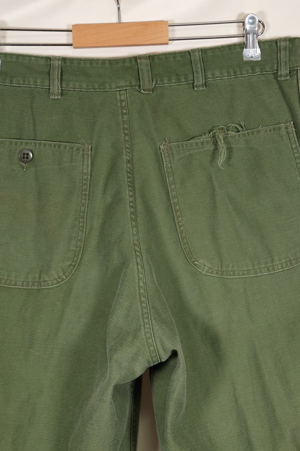 1950s-60s estimated 34 USMC P-56 utility pants, used with fading.