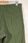 1950s-60s estimated 34 USMC P-56 utility pants, used with fading.