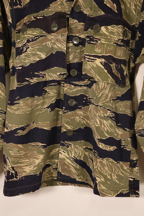 Circa 1965, Made in Japan, US-S, Okinawa Tiger Pattern, Tiger Stripe, US-cut shirt, JWD, Used