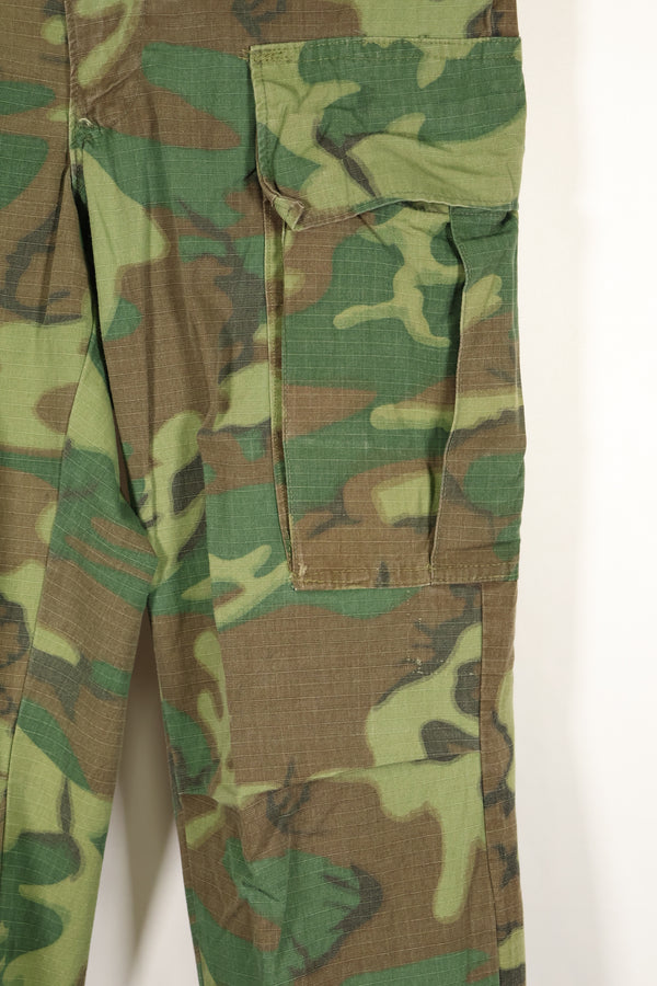 สัญญาปี 1968 ขนาดไม่มีป้าย ร่มกันฉีกขาด ลายพราง ERDL กางเกงทหารมือสอง