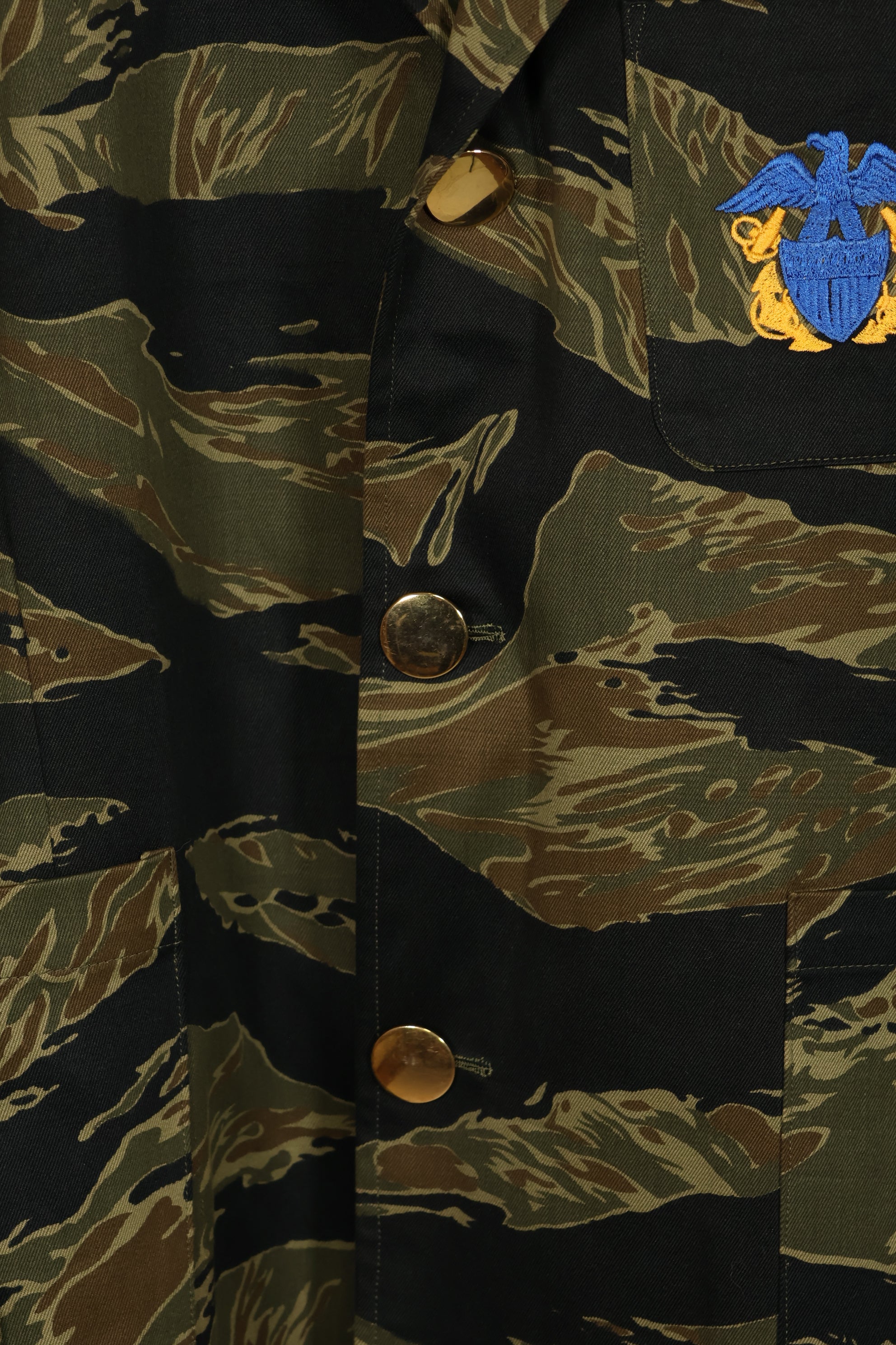 Made of real fabric U.S. Navy Tiger Stripe Party Jacket, embroidered, never used.