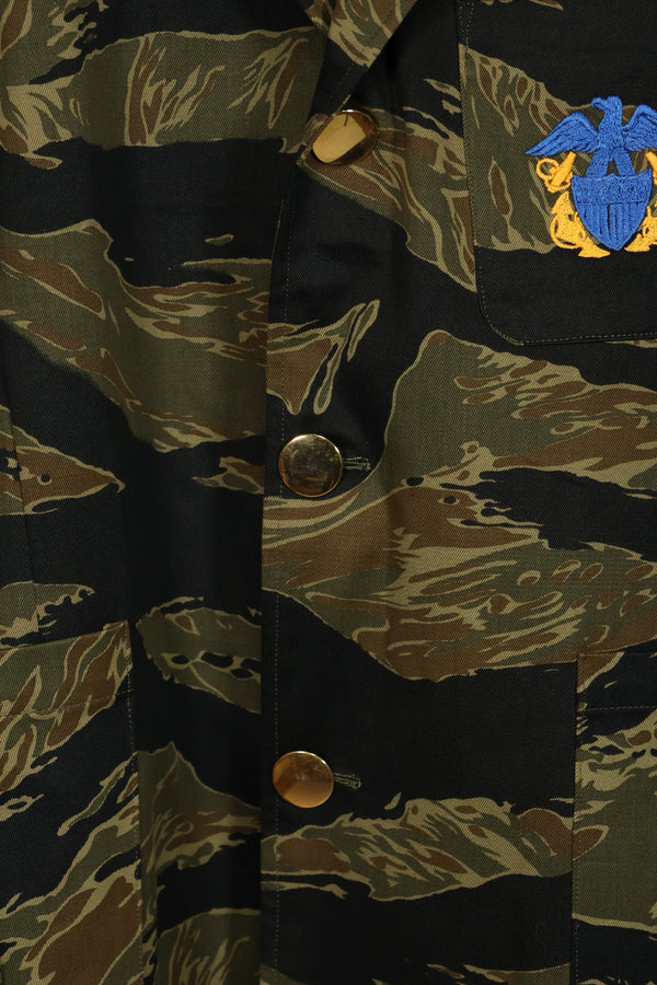 Made of real fabric U.S. Navy Tiger Stripe Party Jacket, embroidered, never used.