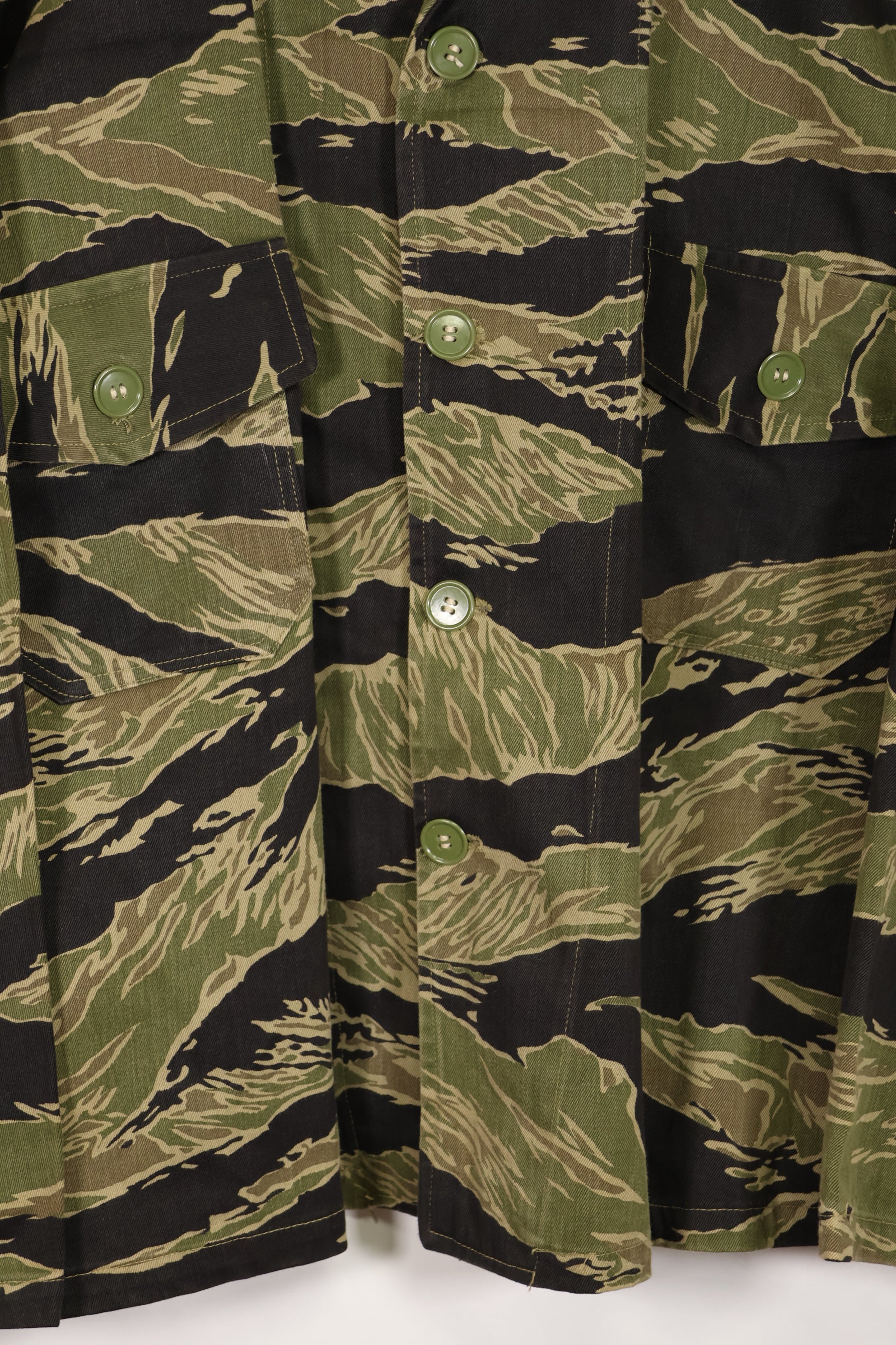 Real Okinawa Tiger Tiger Stripe Shirt Taylor Made Cut Used
