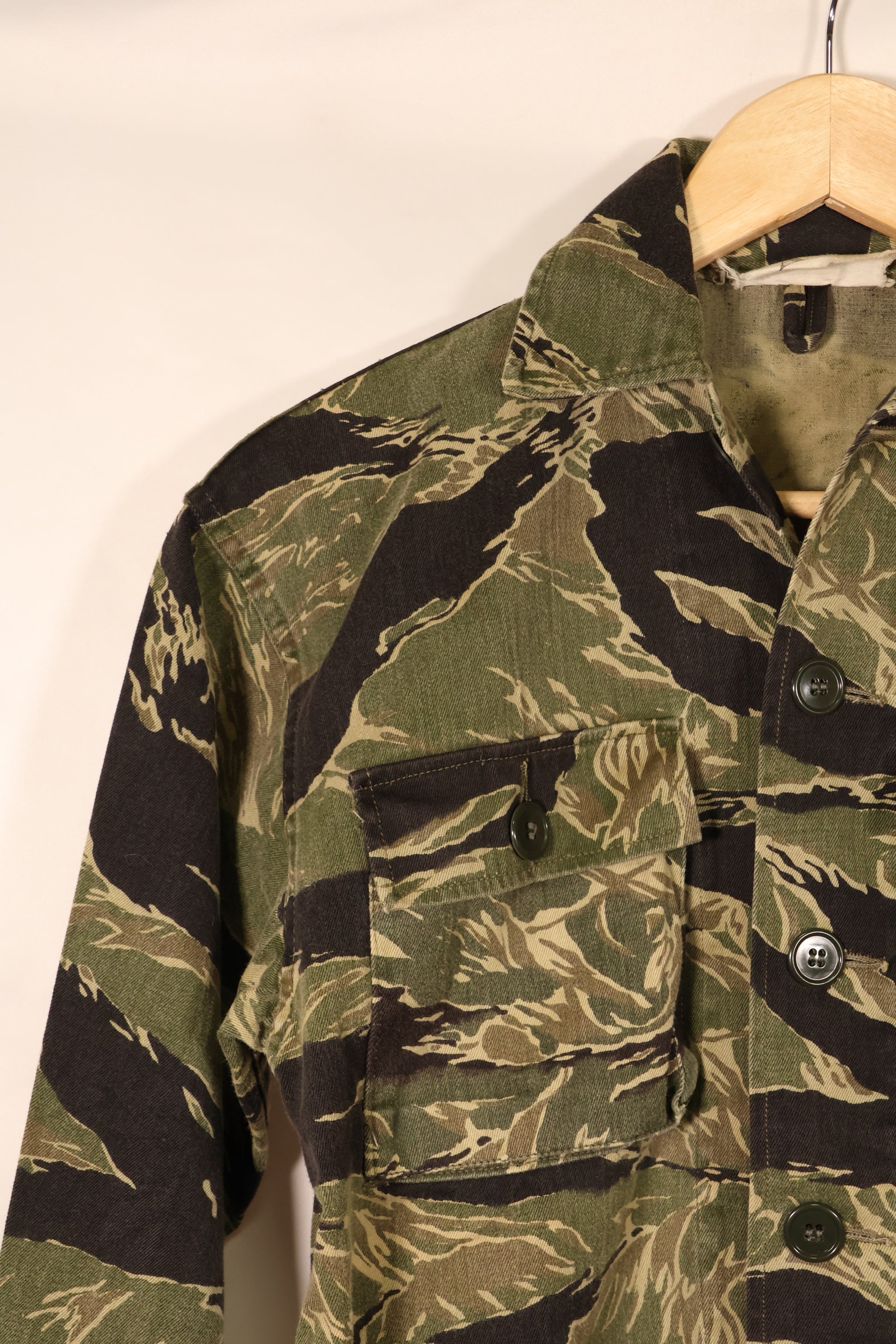 Circa 1965–66 | A-M | Okinawa Tiger | JWD | Asian Cut | Tiger Stripe Shirt | Minimal Fading | Used