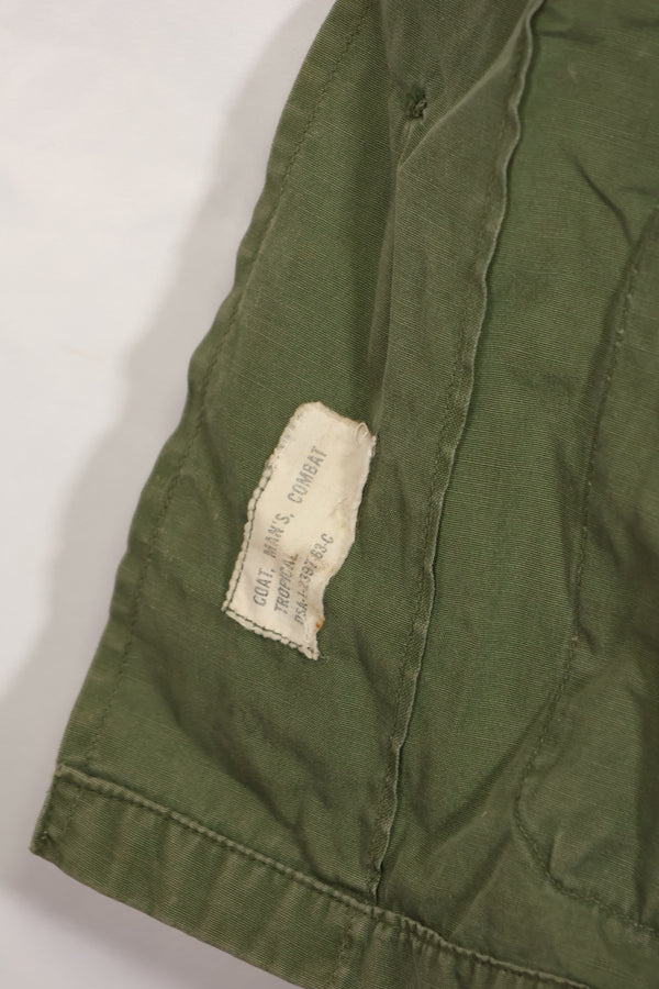 Real 1963 1st Model Jungle Fatigue Jacket, patch marks, faded.