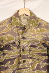 Real Late War Pattern Tiger Stripe Shirt, heavy weight fabric, faded, used.