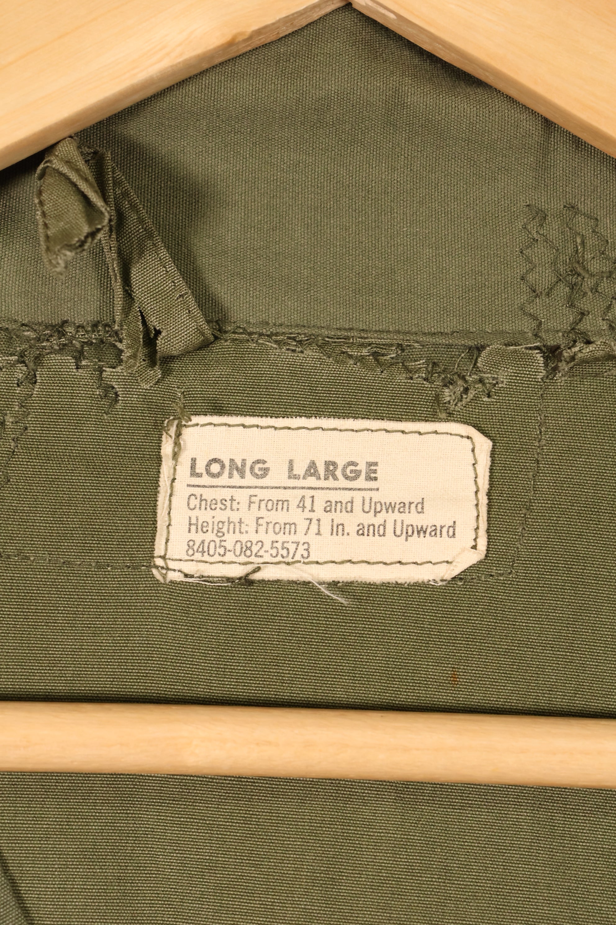 แจ็กเก็ตสนามแบบ Jungle Fatigue รุ่นแรก L-L ปี 1963 – ได้ซ่อมแซมแล้ว – มือสอง