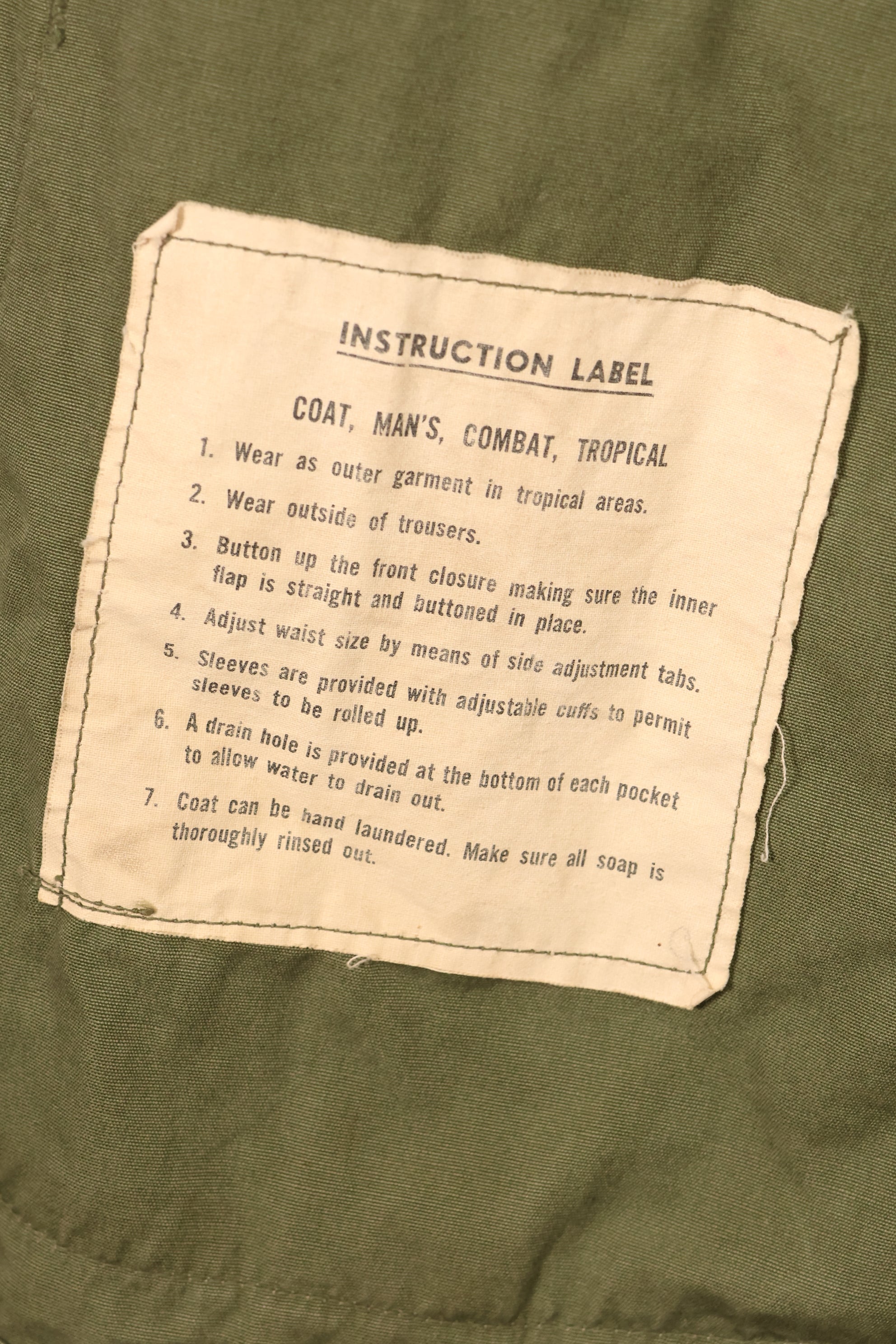 แจ็กเก็ตสนามแบบ Jungle Fatigue รุ่นแรก L-L ปี 1963 – ได้ซ่อมแซมแล้ว – มือสอง