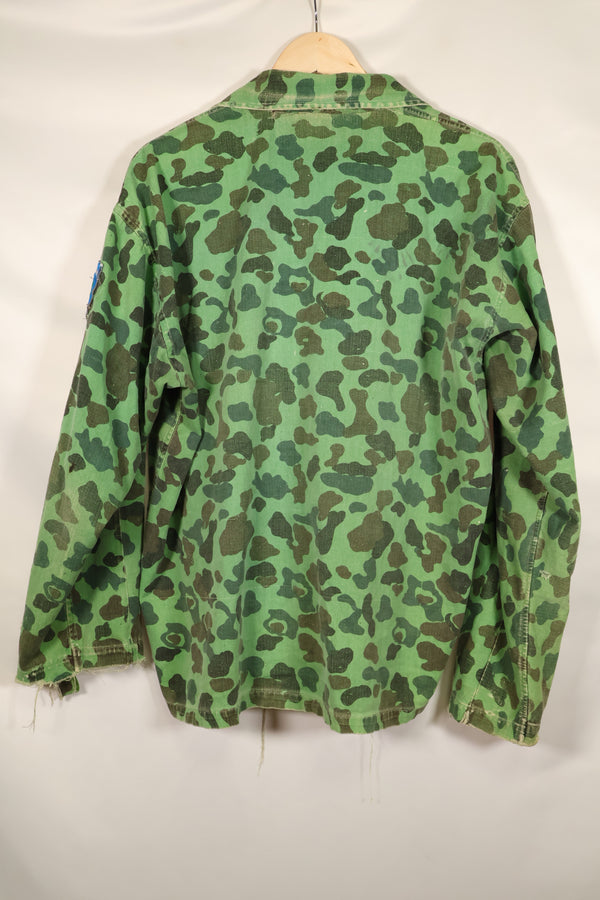 Late 1960s-early 1970s U.S. Navy advisor shirt, frogskin camouflage, locally sourced, used.