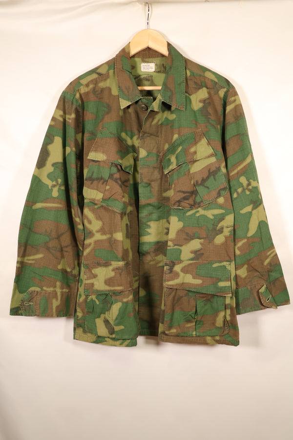 1969年契約　M-S　アメリカ軍　ERDL　グリーンリーフ迷彩　ファティーグ　ジャケット　状態良い　中古品