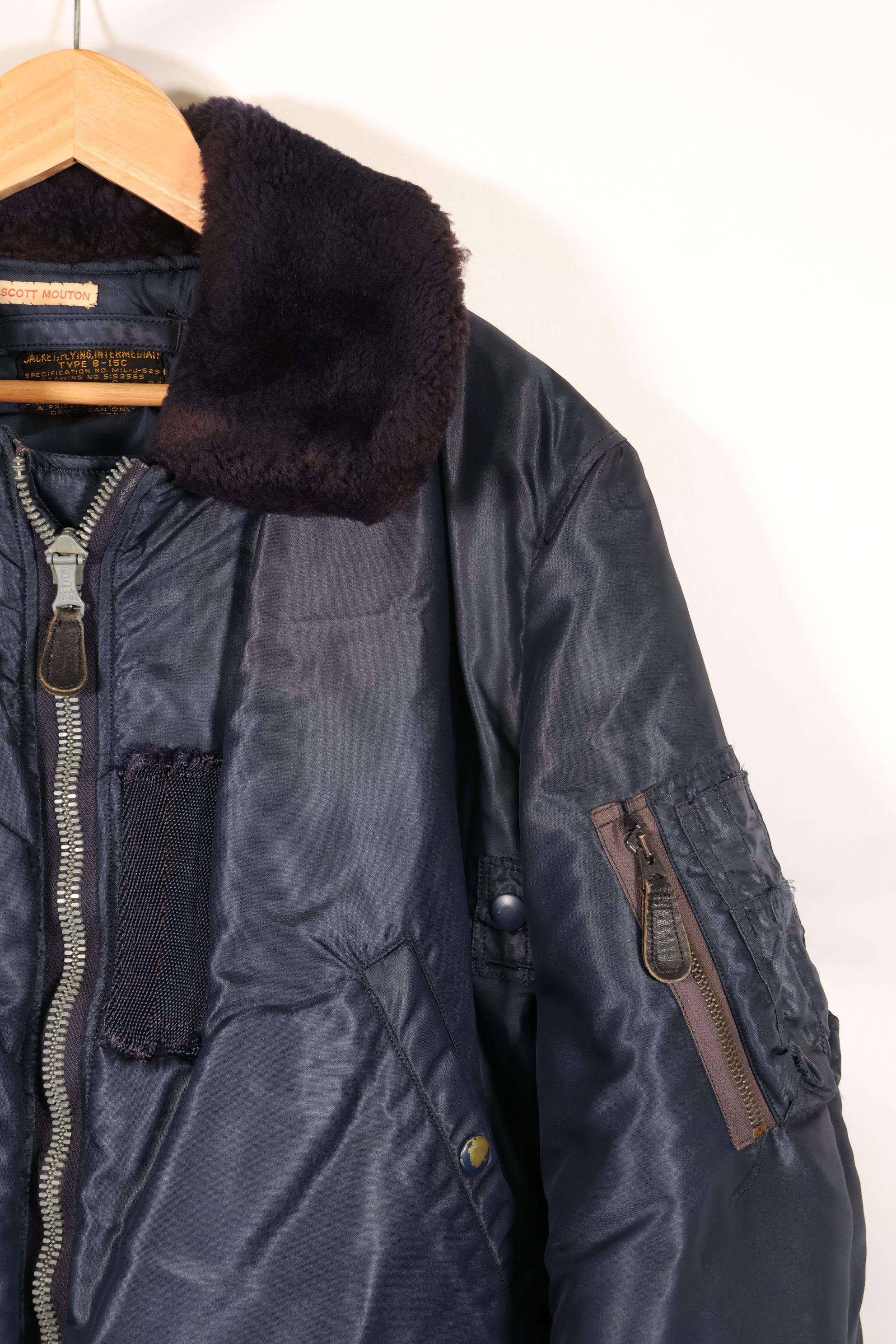 ช่วงต้นทศวรรษ 1950 38 กองทัพอากาศสหรัฐอเมริกา B-15C แจ็คเก็ตบิน โซนอินเตอร์มีเดียท มือสอง