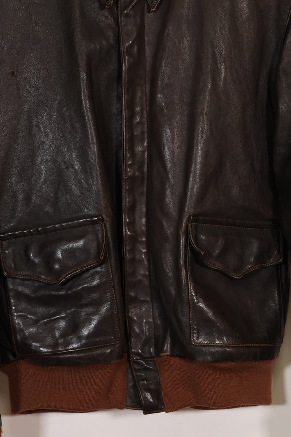 แจ็กเก็ตนักบิน Real McCoy's A-2 มือสอง สภาพดี ไซส์ 44 ผลิตในช่วงปี 2000