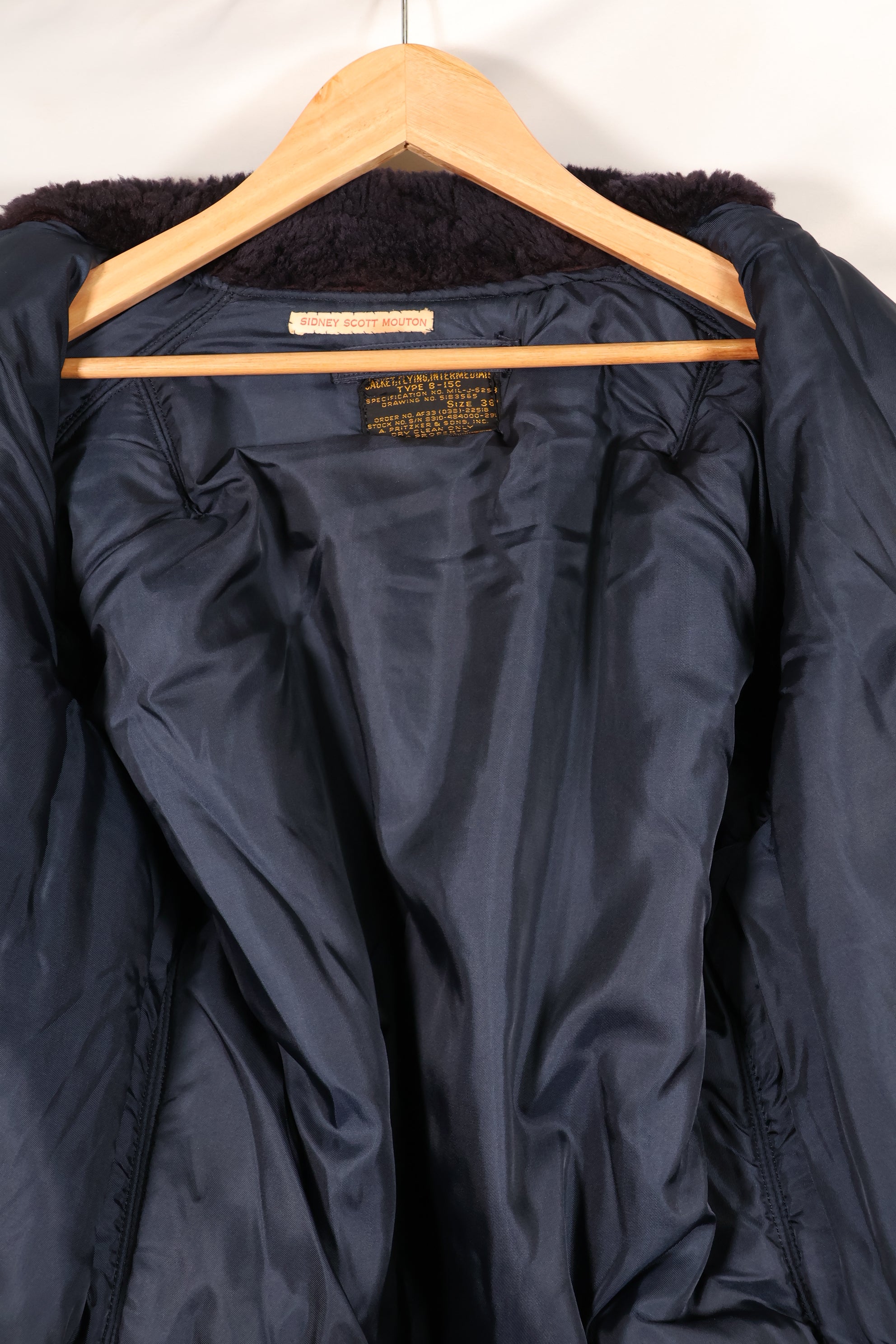 ช่วงต้นทศวรรษ 1950 38 กองทัพอากาศสหรัฐอเมริกา B-15C แจ็คเก็ตบิน โซนอินเตอร์มีเดียท มือสอง