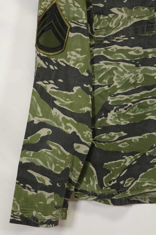 1960s Tiger Stripe Shirt CIDG Pattern Special Forces Patch Used