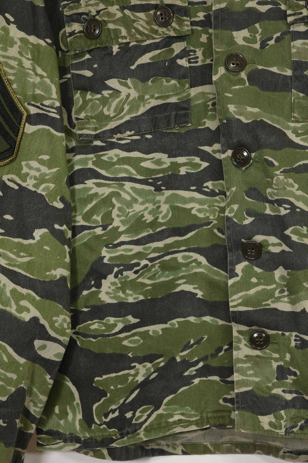 1960s Tiger Stripe Shirt CIDG Pattern Special Forces Patch Used