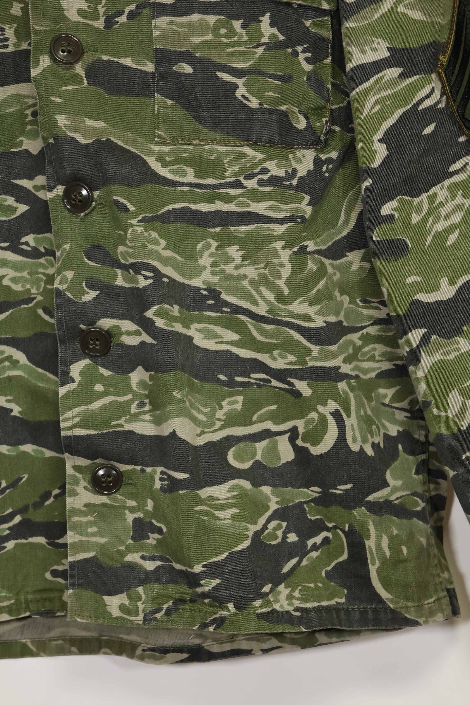 1960s Tiger Stripe Shirt CIDG Pattern Special Forces Patch Used