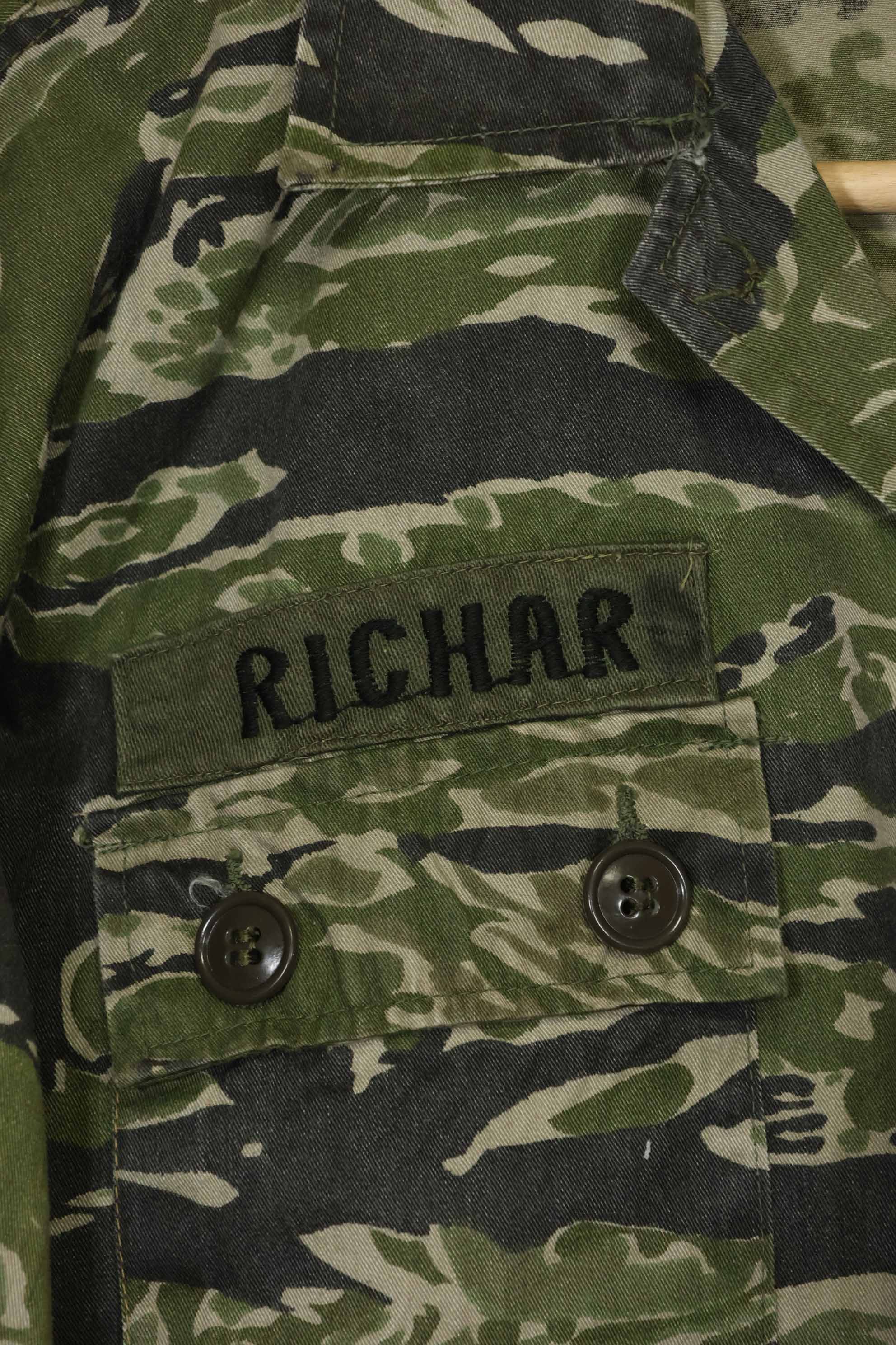 1960s Tiger Stripe Shirt CIDG Pattern Special Forces Patch Used