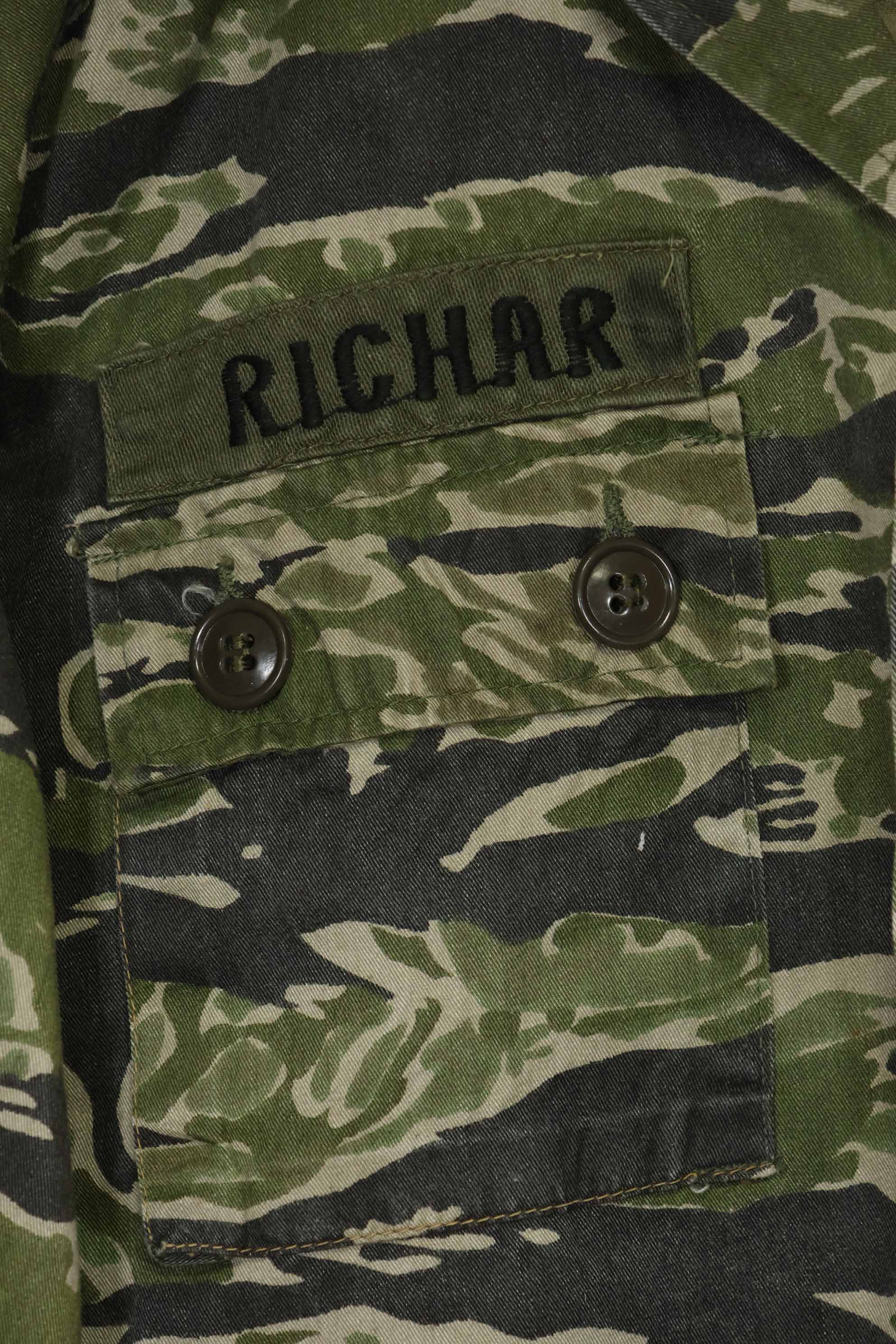 1960s Tiger Stripe Shirt CIDG Pattern Special Forces Patch Used