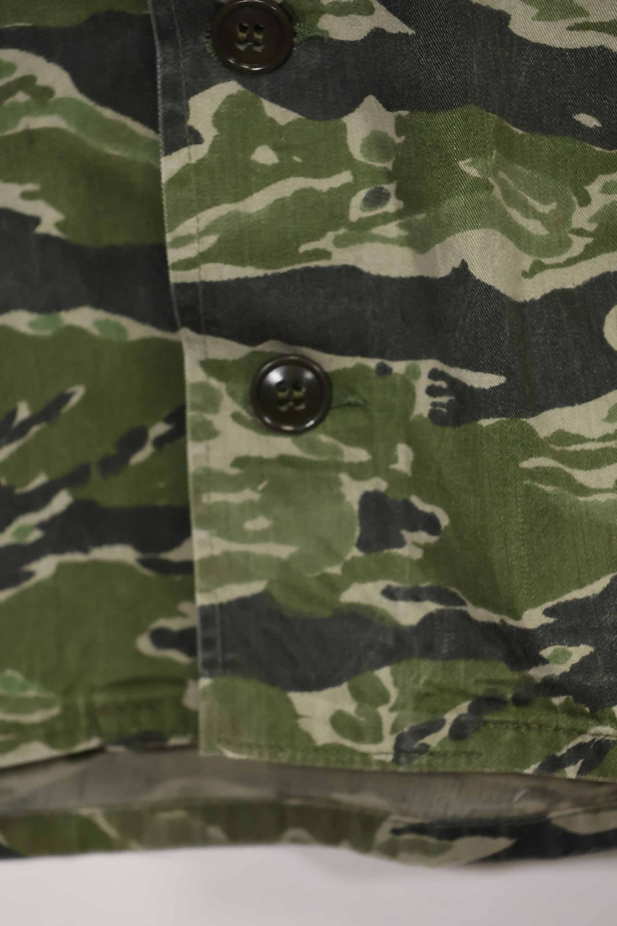 1960s Tiger Stripe Shirt CIDG Pattern Special Forces Patch Used