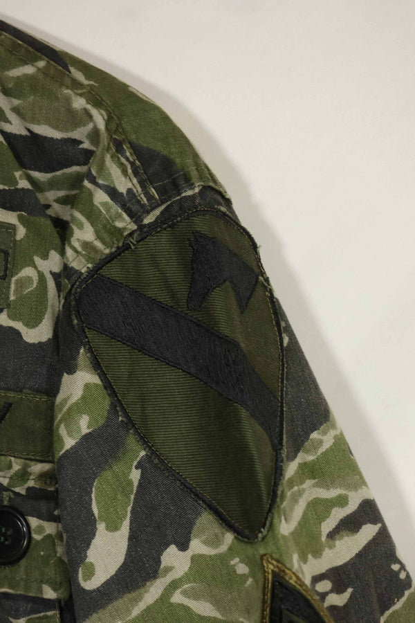 1960s Tiger Stripe Shirt CIDG Pattern Special Forces Patch Used