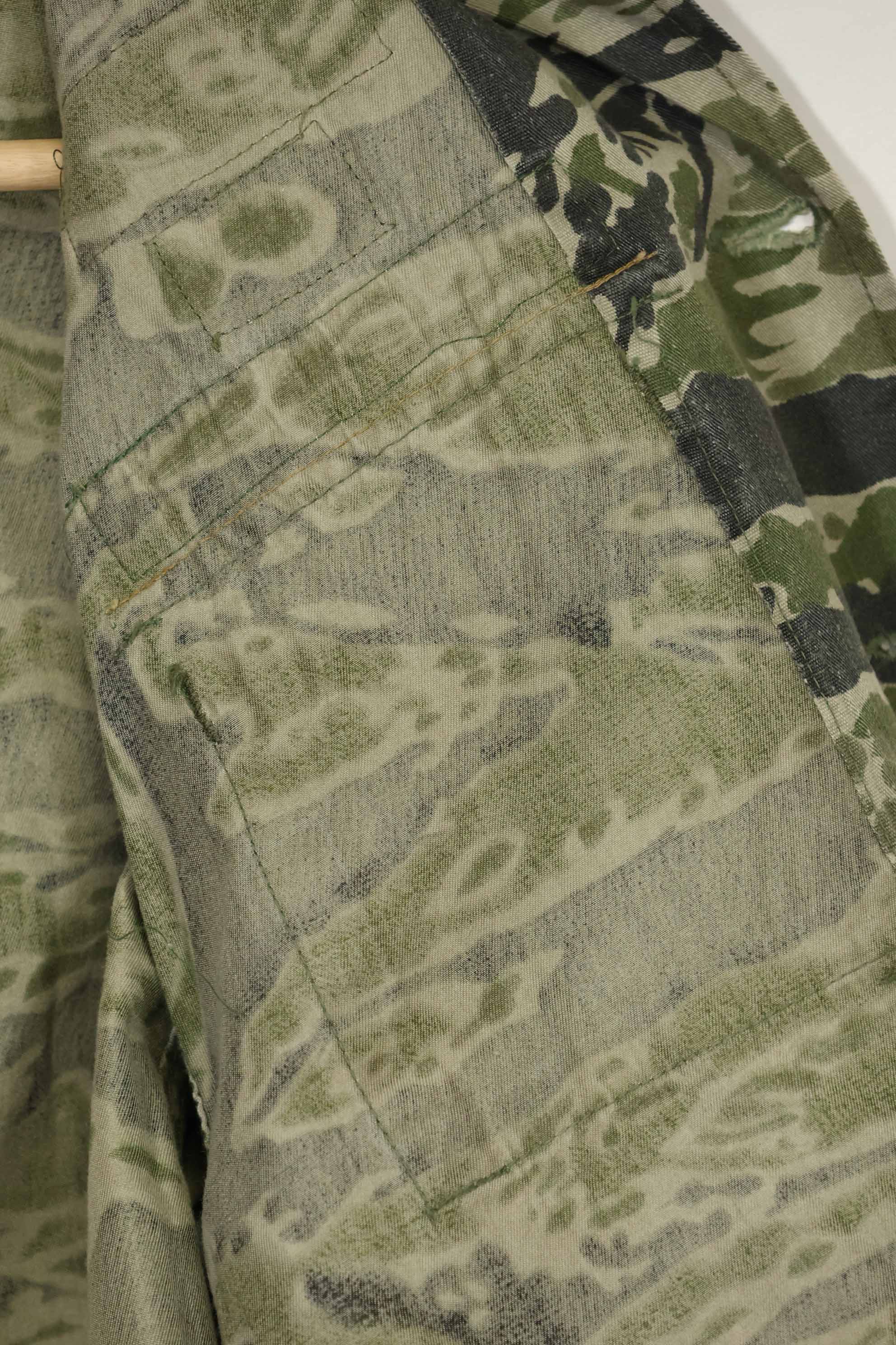 1960s Tiger Stripe Shirt CIDG Pattern Special Forces Patch Used