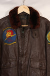 เสื้อแจ็คเก็ต G-1 Ugly Angells Flight Jacket ของนาวิกโยธินสหรัฐฯ มือสอง ขนาด 40 ต้นทศวรรษ 1960