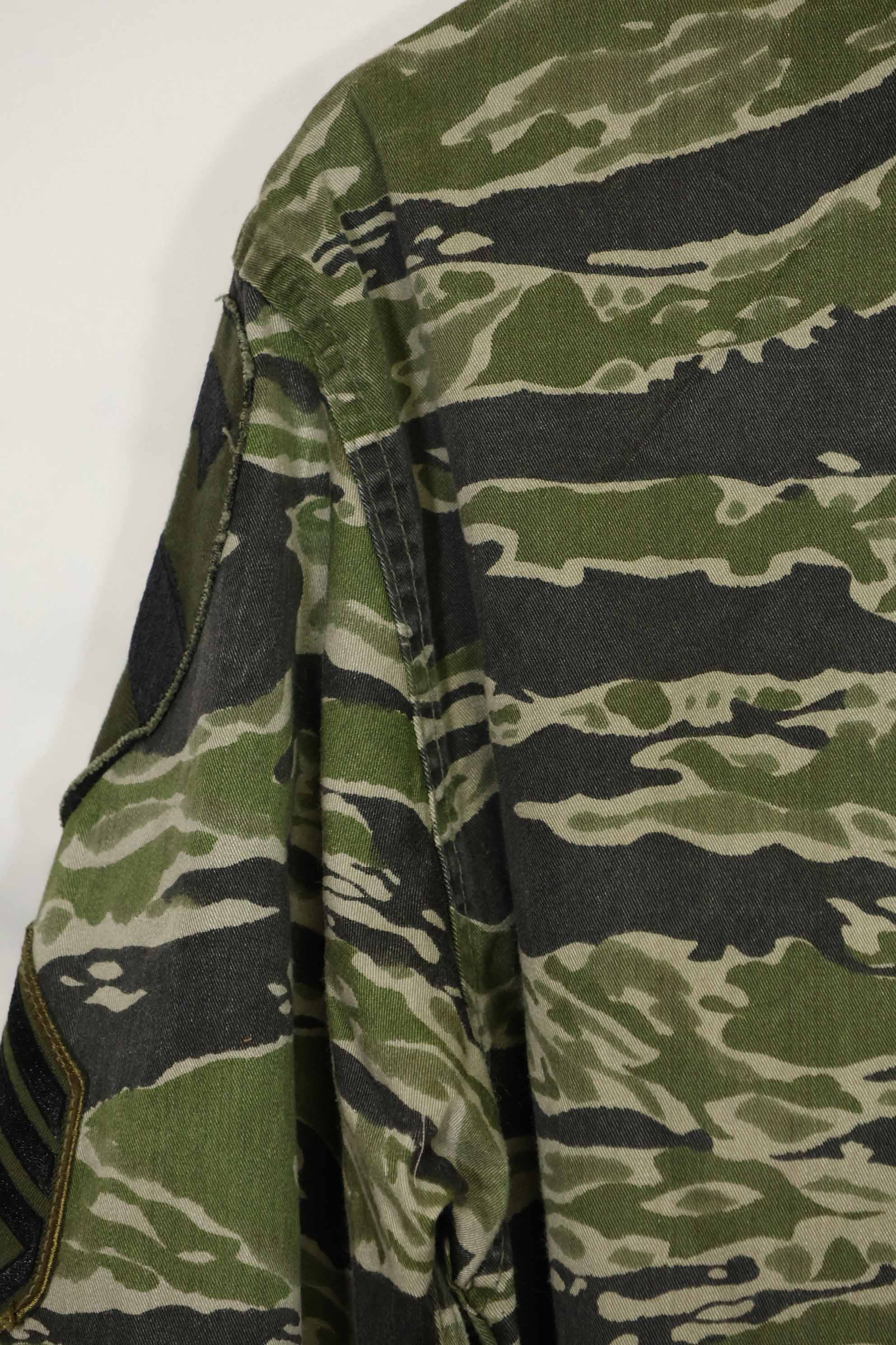 1960s Tiger Stripe Shirt CIDG Pattern Special Forces Patch Used