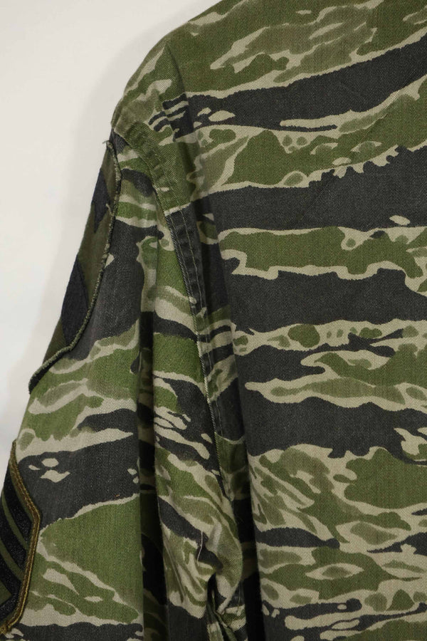 1960s Tiger Stripe Shirt CIDG Pattern Special Forces Patch Used