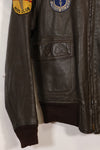 เสื้อแจ็คเก็ตนักบิน G-1 ของกองทัพเรือสหรัฐฯ ขนาดสัญญา 42 ปี 1968 FAIRECONRON ONE มือสอง